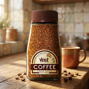 Café Molido VINUT de Primera Calidad, Liofilizado, 100% Robusta, Tueste Claro, Sabor Amargo, Vietnam, Botella de 200g - Product Image 3