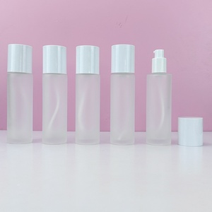 Custom logo 20ml 60ml 100ml Round Empty Skincare Packaging Cosmetic Lotion <b>Pump</b> <b>Bottle</b> Face Serum <b>Bottle</b> with <b>Pump</b> - Product Image 1