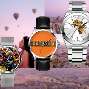 Relojes de Cuarzo de Estilo Ejecutivo para Parejas, con Correa de Cuero de 20 mm y Esfera de Cristal, para Combinar con Camisas y Vestidos con Estampado Africano - Product Image 1