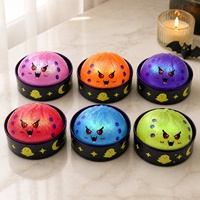 Jouet anti-stress souple en forme de chignon citrouille-tête de mort d'Halloween avec panier vapeur, cadeau sensoriel fidget, vente en gros directe d'usine