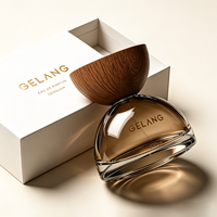 Flacon de parfum rond en verre, nouveau design 2026, gris luxueux, 100 ml, flacon de parfum unique avec boîte