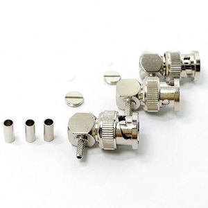 50ohm 75Ohm <span class=keywords><strong>RF</strong></span> đồng trục <span class=keywords><strong>BNC</strong></span> Nam cắm 90 độ góc bên phải khuỷu tay uốn kết nối cho rg316 RG174 rg178 rg179 lmr100 Cáp - Product Image 5