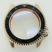 Boîtier de montre de plongée 42 mm PC Gold Modified Abalone 007, pièces de montre compatibles avec le mouvement mécanique NH35 NH36A