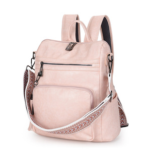 Sac à dos rétro léger pour femmes grande capacité motif géométrique transfrontalier PU sac à usage quotidien à la mode - Product Image 4