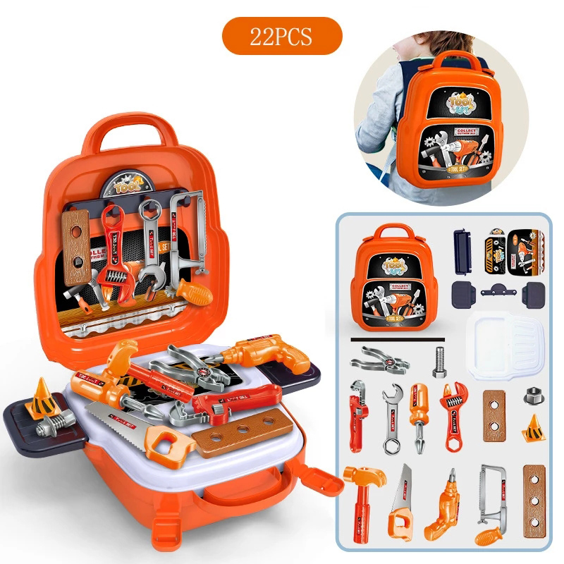 Детские игрушки для ролевых игр, детские игрушки, рюкзак, имитация кухни, фрукты и овощи, набор игрушек для девочек и мальчиков, Обучающие игрушки, подарки