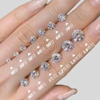 Pierres de Moissanite en vrac de toutes formes, couleur D, pureté VVS1, 3Ex, coupes rondes, coussin et cœur, en stock, vente en gros