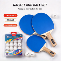 Raquette de ping-pong en bois non marquée avec papier abrasif pour débutants, personnes âgées, amateurs et jeux sportifs communautaires