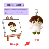Fabricant de peluches, personnalisez votre design, peluche miniature de haute qualité de 10 cm et 20 cm, peluche personnalisée, porte-clés