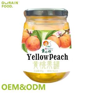 Oem ODM xi-rô bảo quản đóng hộp trái cây 345 gam đóng hộp đào vàng trong xi-rô ánh sáng hoặc trong nước trái cây tự nhiên (nửa, thái lát, thái hạt lựu) - Product Image 1
