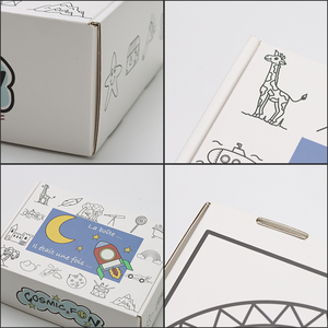 Boîtes d'emballage d'expédition <span class=keywords><strong>en</strong></span> <span class=keywords><strong>carton</strong></span> personnalisées avec un design de marque, imprimées avec des motifs fantaisistes dessinés à la main, pour les produits de jeux éducatifs - Product Image 5