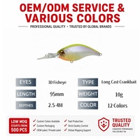 Vente en gros de leurres crankbait de 60 mm, 9,7 g, pour eau salée, leurres durs bioniques, leurres pour la pêche au bar, au topmouth et au culter