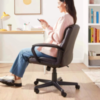 Nouvelle Chaise de Bureau Exécutive Pivotante de Luxe Moderne à Dossier Haut en Cuir Synthétique Ergonomique pour Visiteur et Salle d'Attente