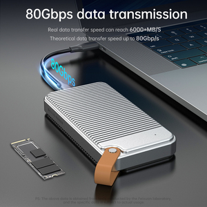 Boîtier de disque <span class=keywords><strong>dur</strong></span> externe USB personnalisable, compatible USB Type-C pour SSD, sans outil, boîtier NVMe - Product Image 6