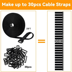 Attache-câble réglable à boucle auto-agrippante très populaire aux États-Unis, sangle de fixation réutilisable en nylon pour câbles - Product Image 2