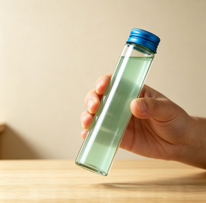 Frasco de Vidrio Transparente de 50 ml con Tapa de Rosca de Aluminio, Botella Cilíndrica Vacía para Salsas, Aceite, Condimentos, Envases para Regalos - Product Image 5