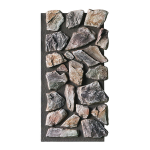 Panneau mural en pierre artificielle PU ultra-réaliste, résistant à la chaleur, aux UV et à l'eau, imitation roche pour décoration extérieure de villa - Product Image 5