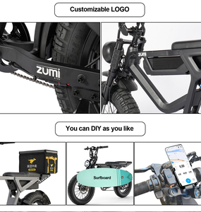ZUMI OEM ODM Aluminum Frame 1000W Full Suspension Mountain Bike With 48V <b>Tube</b> Lithium & 750W Disc Fat Tire Bike Full Suspension - Product Image 6