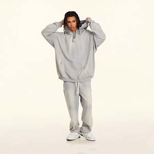 Sudaderas con capucha deportivas personalizadas, chándal deportivo con materiales ecológicos French Terry Hoodie Heavyweight Jogger Set - Product Image 4