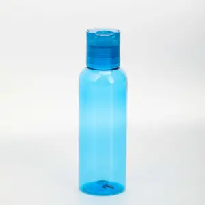 カスタマイズされた色100ml120ml150ml詰め替え可能なローションボトルフリップトップリッド売れ筋PET化粧品容器バッグ包装