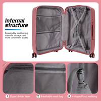 Vente en gros OMASKA 20 24 28 pouces valise PP 4 roues bagages de voyage hommes PP sacs à roulettes