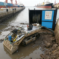 Robot de dragage sous-marin télécommandé, moteur étanche IP68, châssis à chenilles, système de pompage hydraulique pour rivière et étang