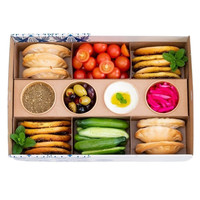 Boîte à gâteaux et snacks écologique jetable en papier kraft sur mesure avec pelliculage mat pour chewing-gum, sushi, plats à emporter, repas d'enfants et traiteur
