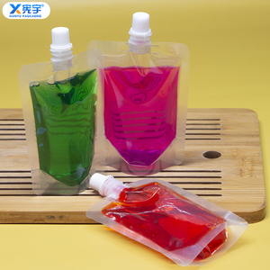Clear Spout Nozzle Stand up Pouch Reusable Food Grade PET/PE Plastic Smell Proof Bag for Milk Fruit Juice Coffee Tomato Sauce - Product Image 3