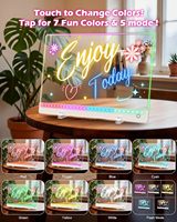 RGB Rüya Led Işık Modlu Neon LED Çizim Tahtası Dokunmatik Anahtarlı USB Girişli Gece Lambası Tablet Eğitici Çizim Hediyeleri Çocuklar İçin
