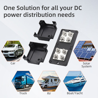 Bloc de distribution de barres omnibus 400A 12-48V 8 * M10 en cuivre T2 nickelé pour système solaire, camping-car, camion, bateau, yacht