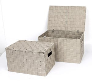 Paniers de rangement rectangulaires multifonctionnels en PP écologique avec cadre métallique, style simple, tolérance de haute précision pour jouets et livres - Product Image 6