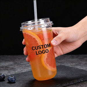 แก้วพลาสติกใสแบบใช้แล้วทิ้งขนาด 12 ออนซ์ 32 ออนซ์ 480 มล. สำหรับน้ำผลไม้ แก้วน้ำพลาสติก - Product Image 3