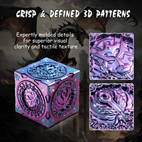 Dés de dragon à changement de couleur violet-bleu, cube rotatif à 6 faces pour les jeux de rôle et les collectionneurs