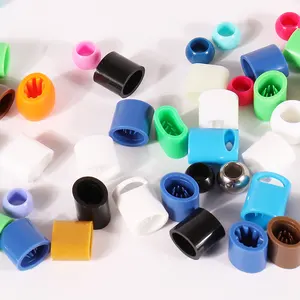 Özel renkli Festival kumaşı bilezik kapatma tek yönlü plastik düğme bileklik kaydırmalı kilit plastik klipler bileklikler için