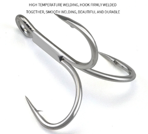 Gancio di ancoraggio in ferro a tre punte in acciaio al carbonio con paillettes per la pesca alla carpa Bighead e Silver Carp per Carp Bighead in argento - Product Image 5