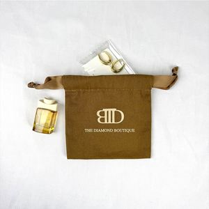 100% Organic Cotton <b>Drawstring</b> Bag Eco-friendly Dust <b>Pouch</b> Bag Reusable Simple Style <b>Drawstring</b> <b>Pouch</b> - Product Image 3