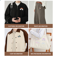 Patchs à paillettes arc-en-ciel personnalisés, directement de l'usine, thermocollants pour vêtements, patchs brodés style western