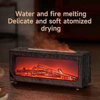 Humidificateur d'air, diffuseur d'huiles essentielles, humidificateur aromatique à effet flamme, diffuseur de parfum pour la maison, diffuseur d'aromathérapie avec lumière nocturne
