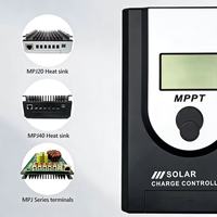 Contrôleur solaire MPPT-MPJ avec boîtier en plastique 15A 12V/24V AUTO MPJ1524