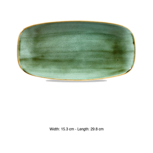 Plat de service rectangulaire vert samphire 29,8 × 15 cm Churchill Stonecast Sgsxo11 - Product Image 3