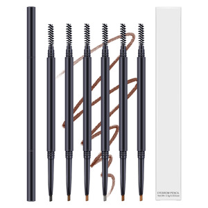 Lápiz de cejas de 0,5 g, ultrafino, de doble punta, de larga duración, maquillaje natural para cejas, gris, marrón, negro, café - Product Image 1