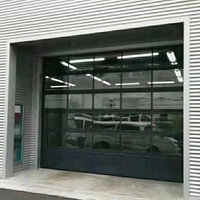Portes de Garage en Aluminium et plexiglas, 3 pièces, vue complète automatique, portes