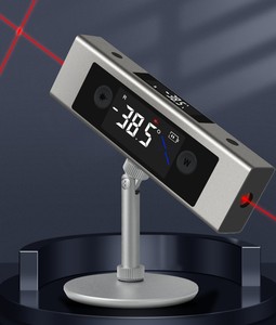 Inclinomètre numérique 2-en-1 et niveau <span class=keywords><strong>laser</strong></span> <span class=keywords><strong>double</strong></span> axe 4x90 °   Détecteur d'angle avec base magnétique ±0.2 °   Précision - Product Image 2