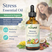 Mélange d'huiles essentielles naturelles pour le soulagement du stress, encens et lavande, huiles parfumées pour l'aromathérapie, parfum corporel, fabrication de bougies