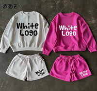 Kedatangan Baru 2026 Set Loungewear 2 Potong Wanita Y2K, Sweatshirt Terry dan Celana Pendek di Atas Lutut Model Skinny Fit, Tipe Atasan