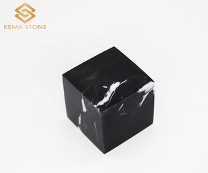 6-lado pulido cubo NEGRO Marquina pequeño bloque de mármol Base para el regalo y la estatuilla - Product Image 1