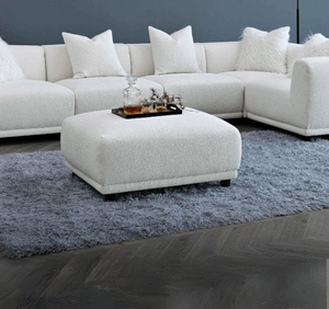Creme Branco L-Shaped Modular Corner <span class=keywords><strong>Sofa</strong></span> Unique Home Interior Living Room <span class=keywords><strong>Couch</strong></span> <span class=keywords><strong>Set</strong></span> com pernas de madeira para Villa e Apartamento - Product Image 2