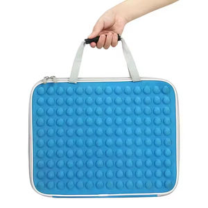 Nieuwe effenkleurige waterdichte en schokbestendige laptoptas, modieus en eenvoudig met diamantpatroon. - Product Image 4
