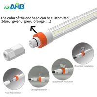 Éclairage pour volailles, IP67, étanche, température de couleur réglable 2700K-6500K, spectre complet, dimmable, raccordement rapide, tube LED T8, Ra80 CRI
