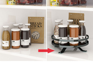 Chất Lượng Cao Nhà Bếp Countertop Lưu Trữ Kệ Lưu Trữ Bàn Xoay Cho Tủ Xoay Gia Vị Jar Giá - Product Image 3