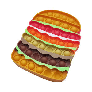 وصل حديثًا لعبة تعليمية للأطفال من السيليكون للأطفال لعبة تفاعلية للوالدين والطفل لعبة هامبرغر لتخفيف الضغط بالجملة - Product Image 5